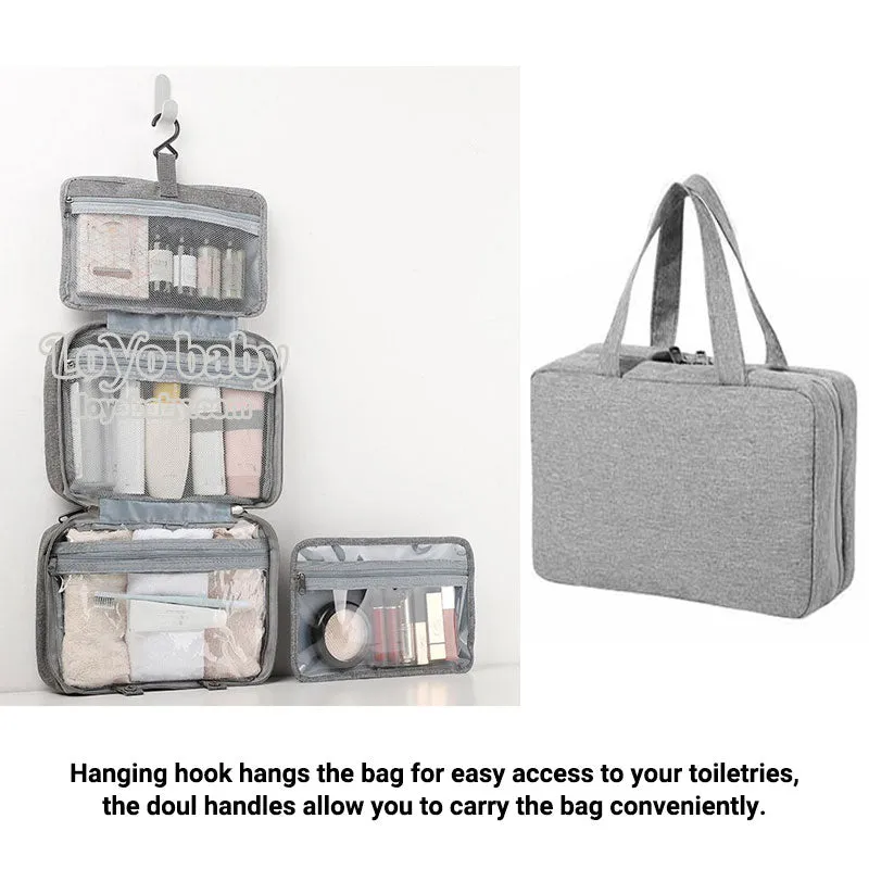 Tote Travel Toiletry Bag With Hanger For Women And Men