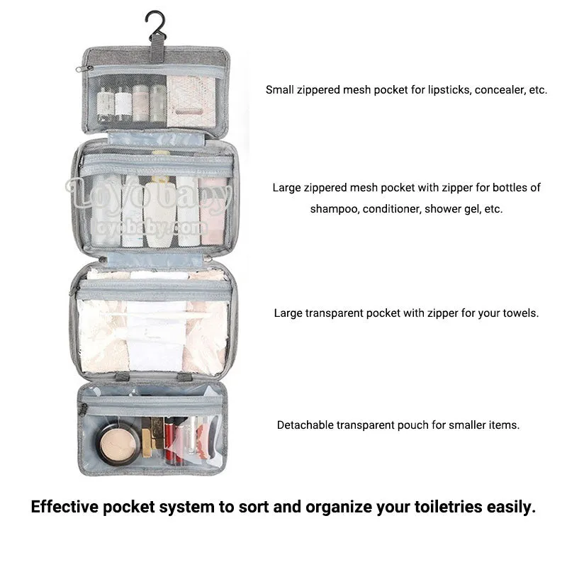 Tote Travel Toiletry Bag With Hanger For Women And Men