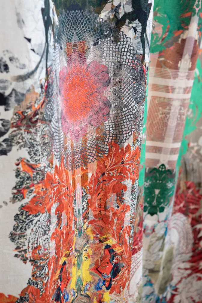 totem damask velvet fabric