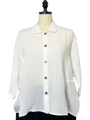 Travel Camp Shirt in Paper White