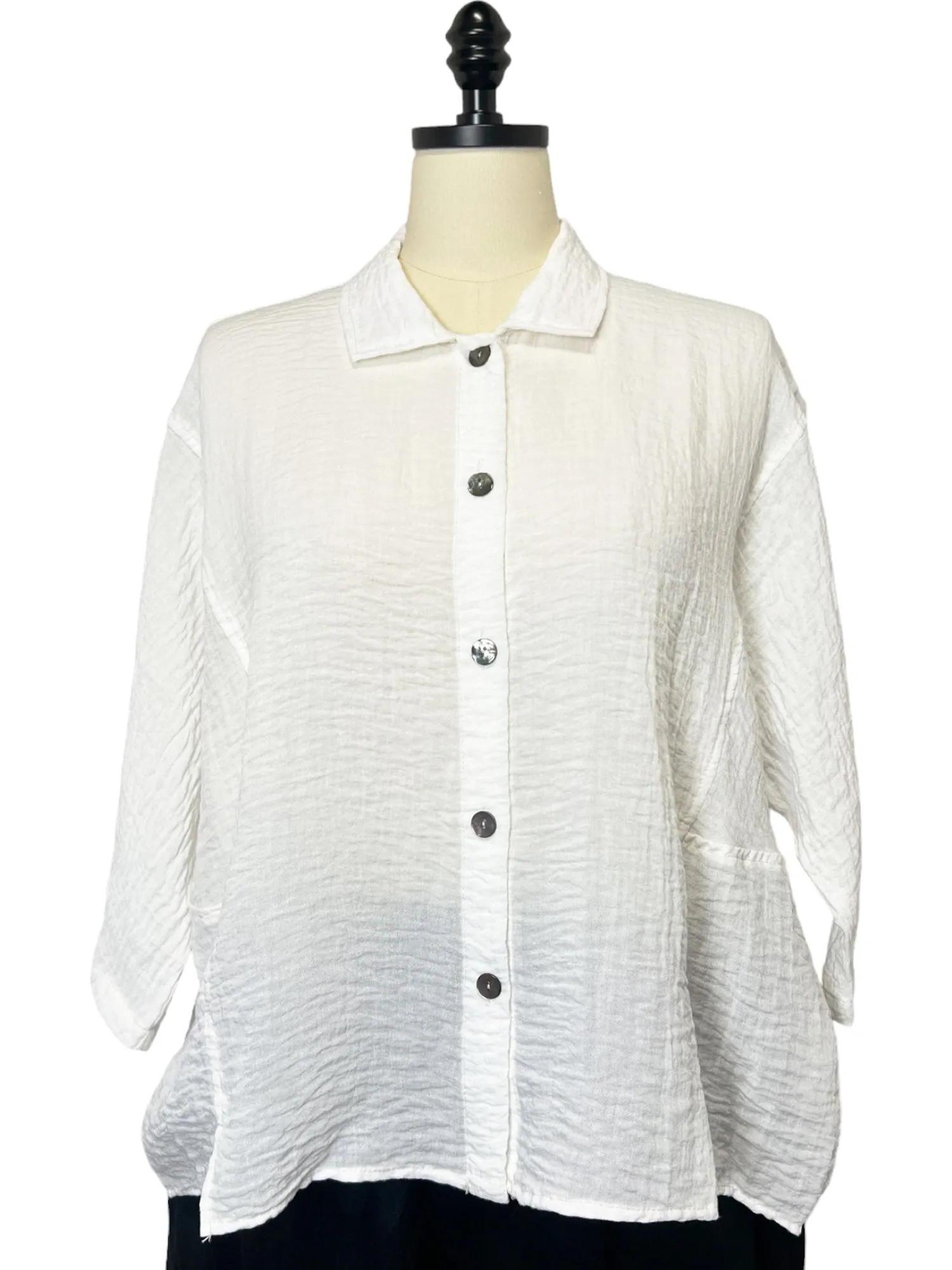 Travel Camp Shirt in Paper White