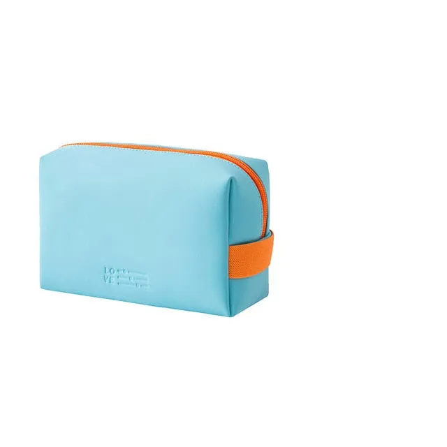 Travel Cosmetic Pu Cute Candy Colors Makeup Waterproof Bag