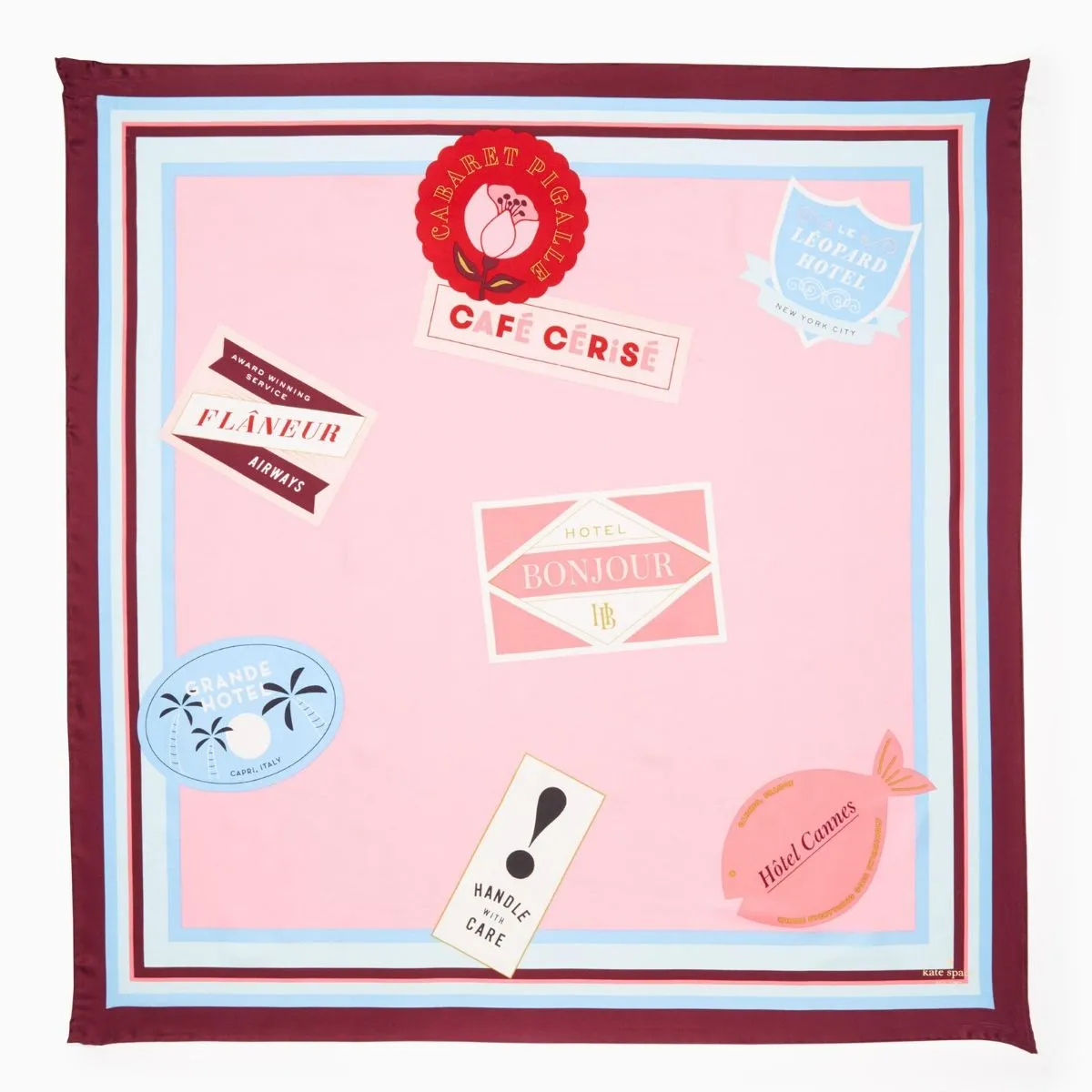 Travel Stickers Square Scarf