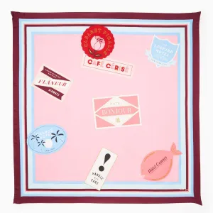 Travel Stickers Square Scarf