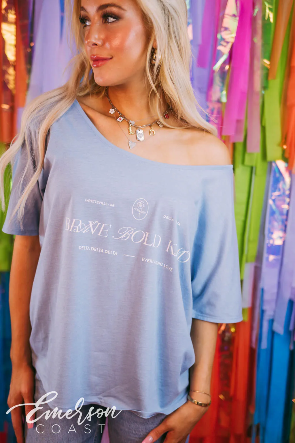 Tri Delta Brave Bold Kind Cloud Slouchy Tee