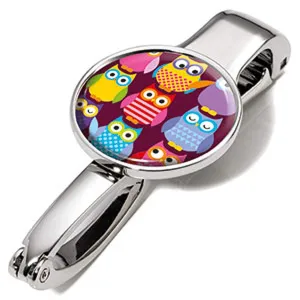TROIKA Handbag Holder with Bag Clip – Owls