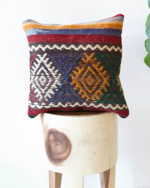 Turkish Kilim Pillow 16"x16"