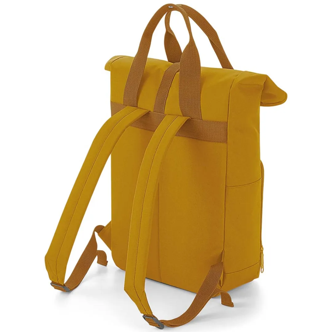 Twin Handle Roll-Top Backpack - Mustard