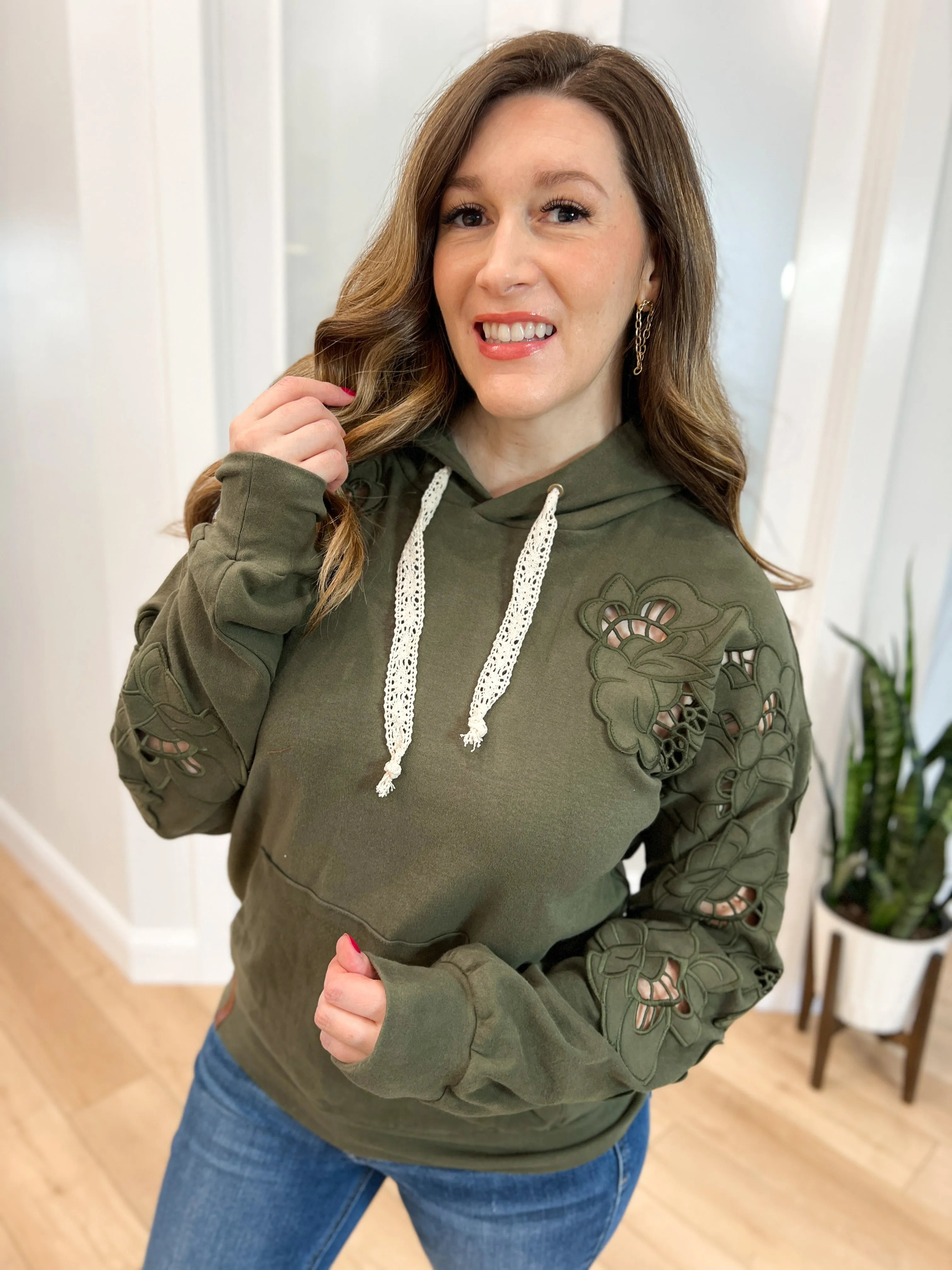University Hoodie - Love Story - Olive