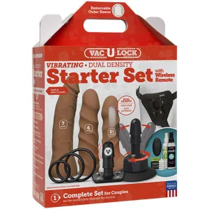 Vac-U-Lock - Vibrating Dual Density Starter Set - Vibrating With Wireless Remote