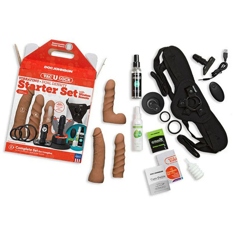 Vac-U-Lock - Vibrating Dual Density Starter Set - Vibrating With Wireless Remote