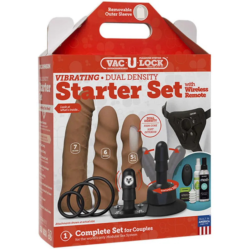 Vac-U-Lock - Vibrating Dual Density Starter Set - Vibrating With Wireless Remote