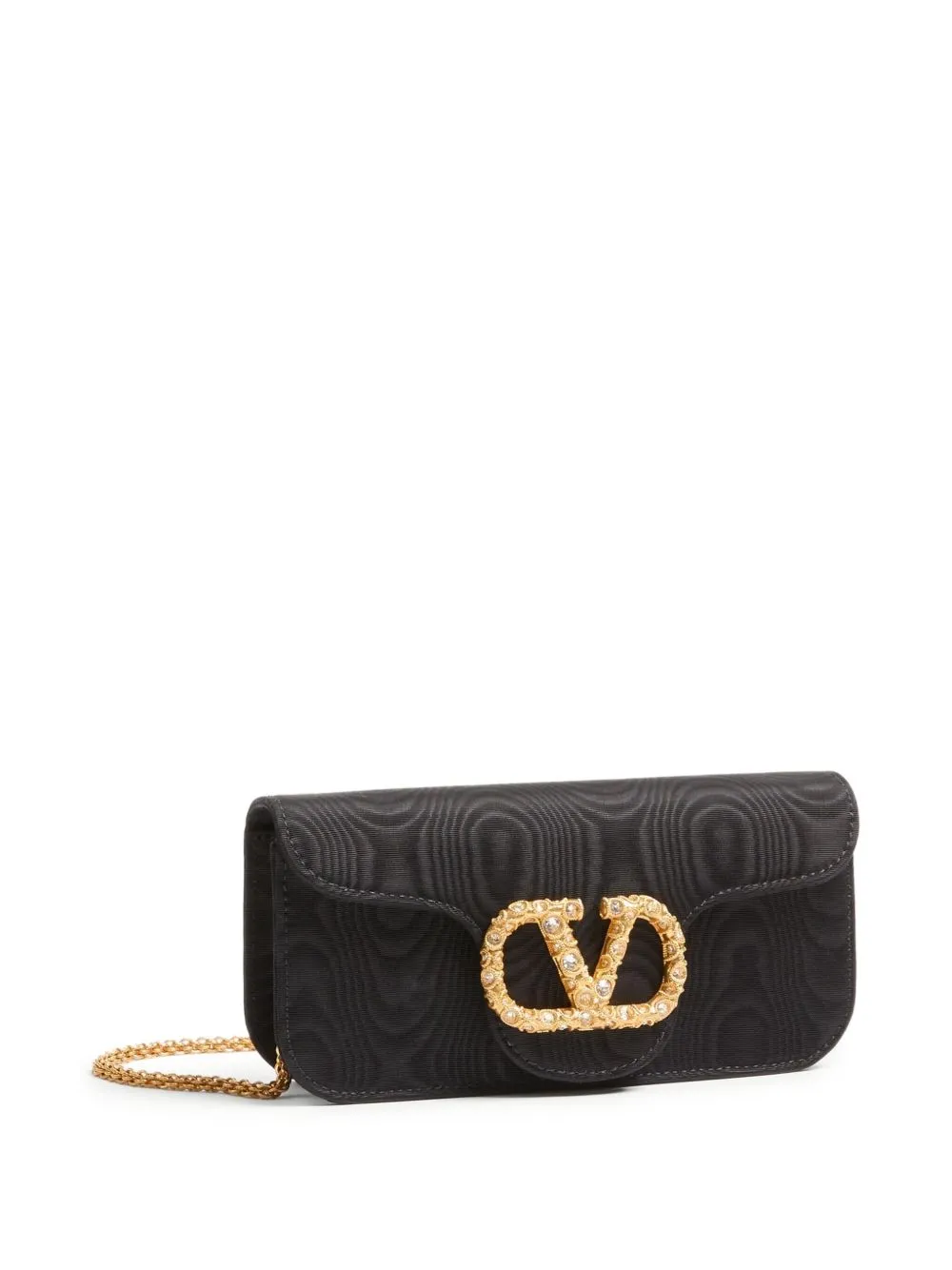 Valentino Garavani Locò Moiré Fabric Clutch