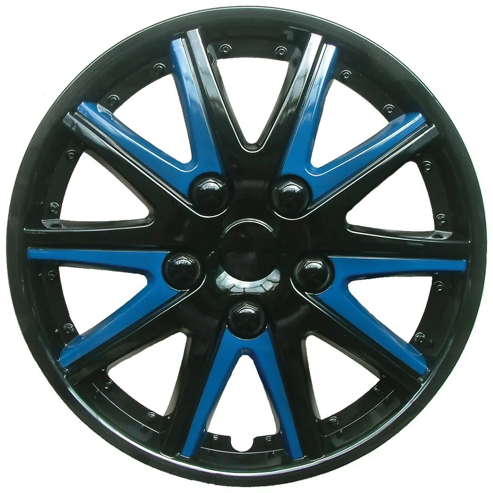 Vauxhall Corsa Black Blue Wheel Trims Covers (2000-2006)
