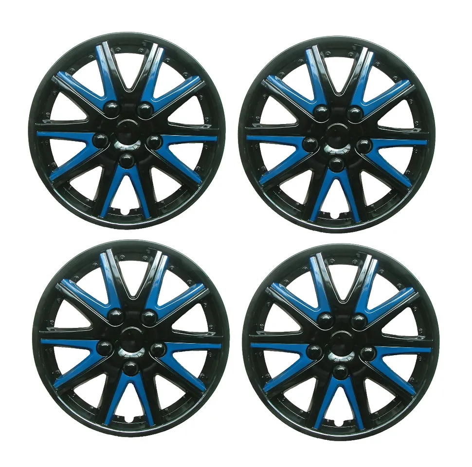 Vauxhall Corsa Black Blue Wheel Trims Covers (2000-2006)