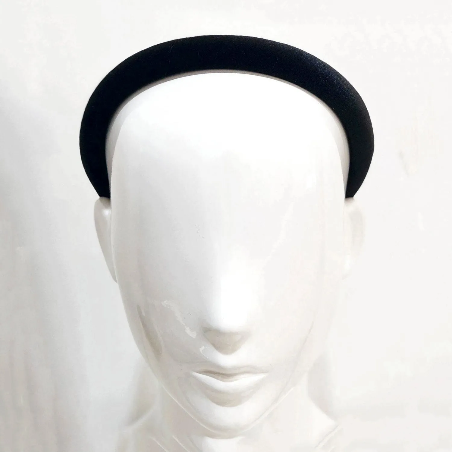 Velvet 1.5 cm Padded Navy Headband