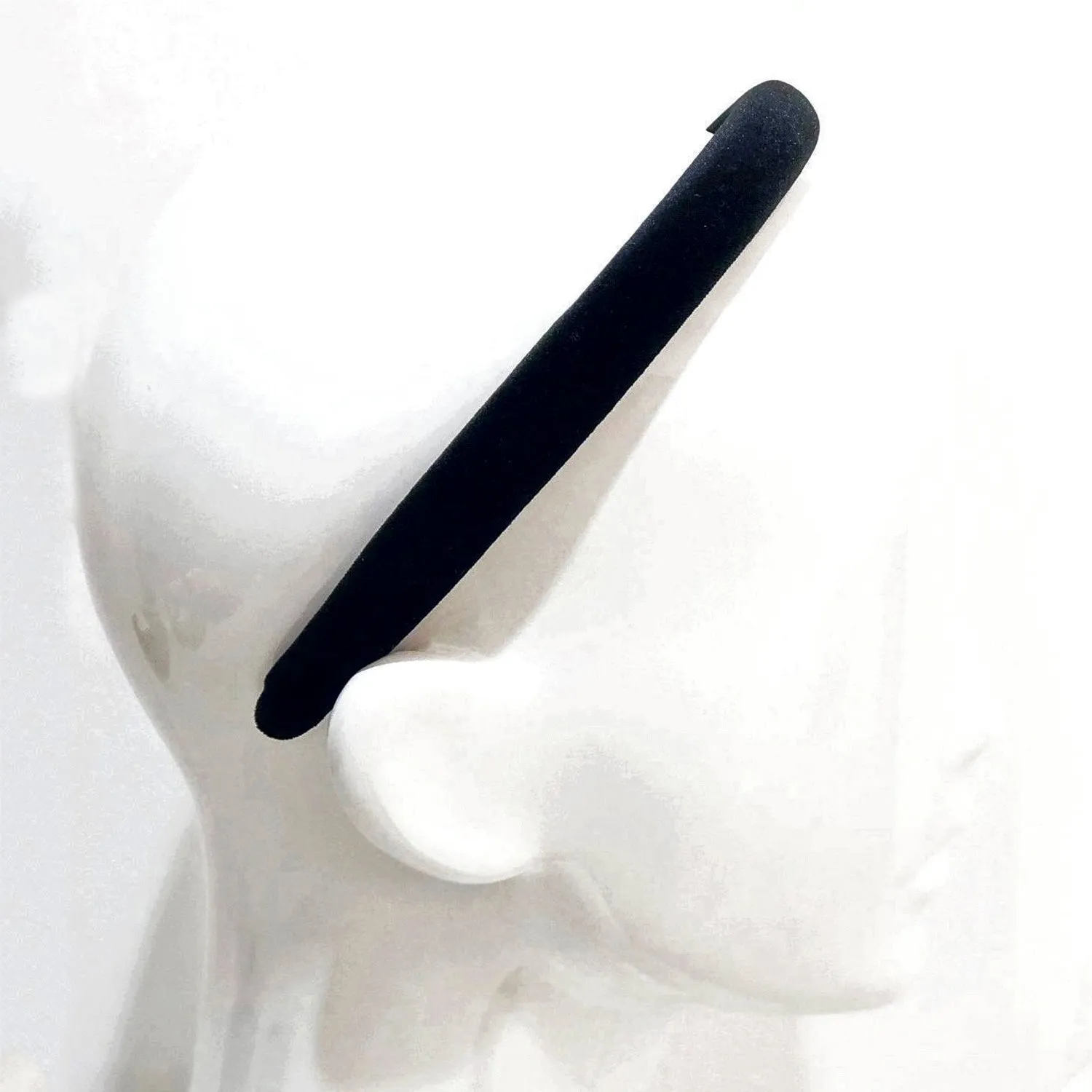 Velvet 1.5 cm Padded Navy Headband