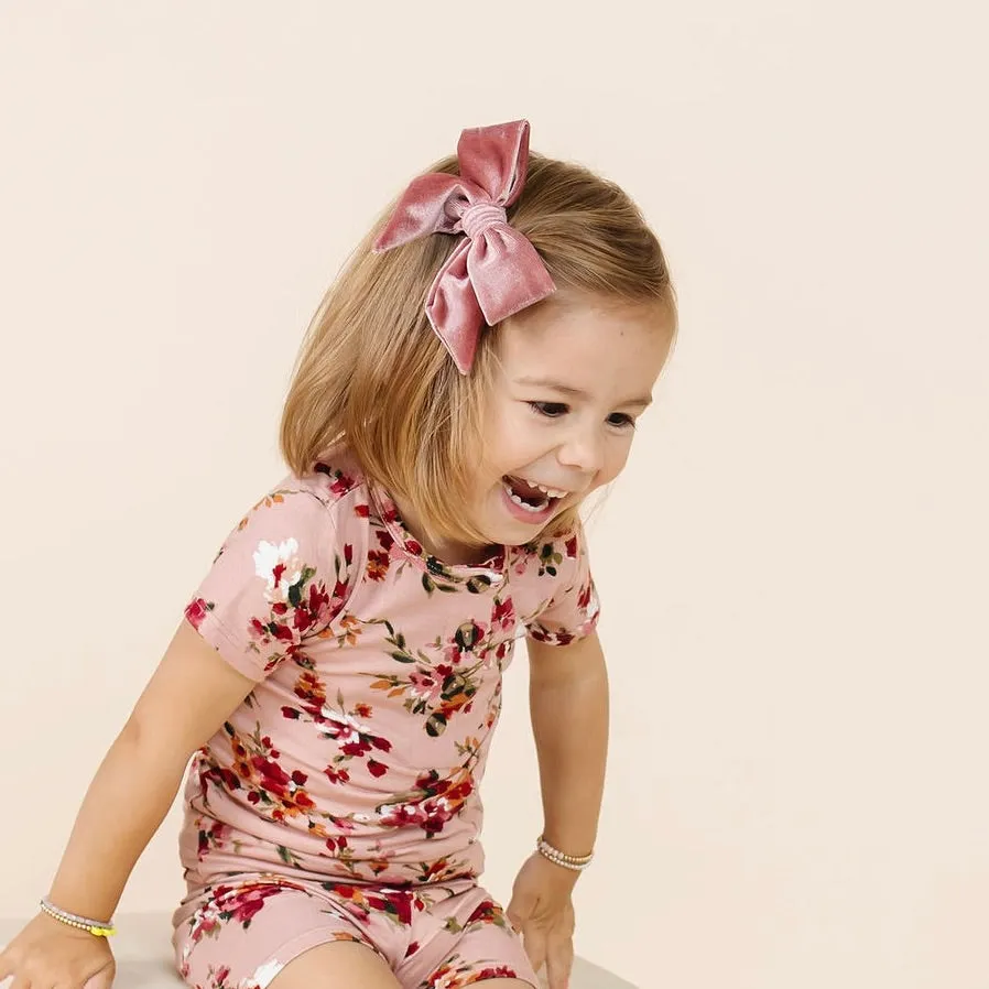 Velvet Bow 3 Pack: Rose Clips
