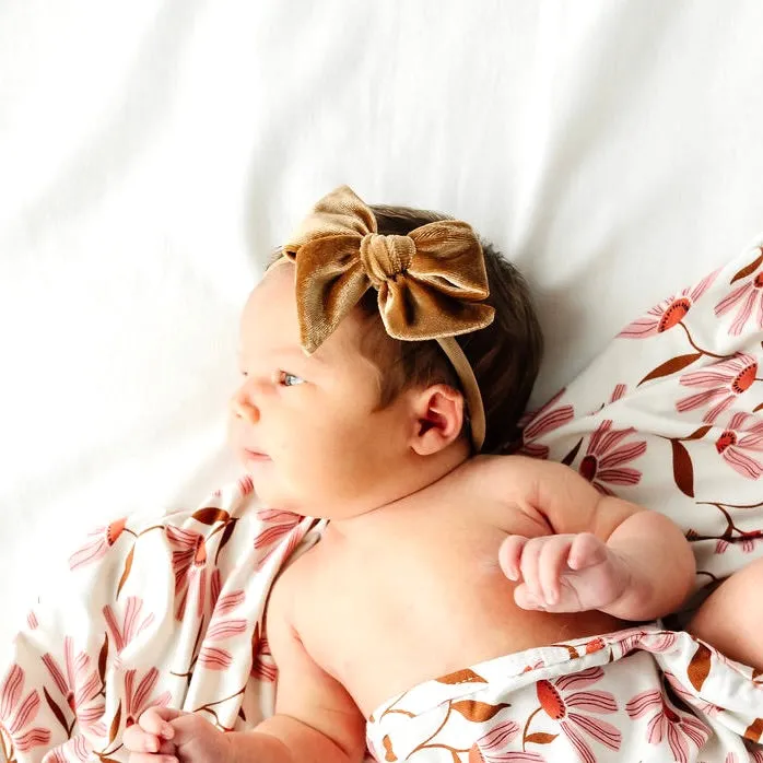 Velvet Bow 3 Pack: Rose Headbands
