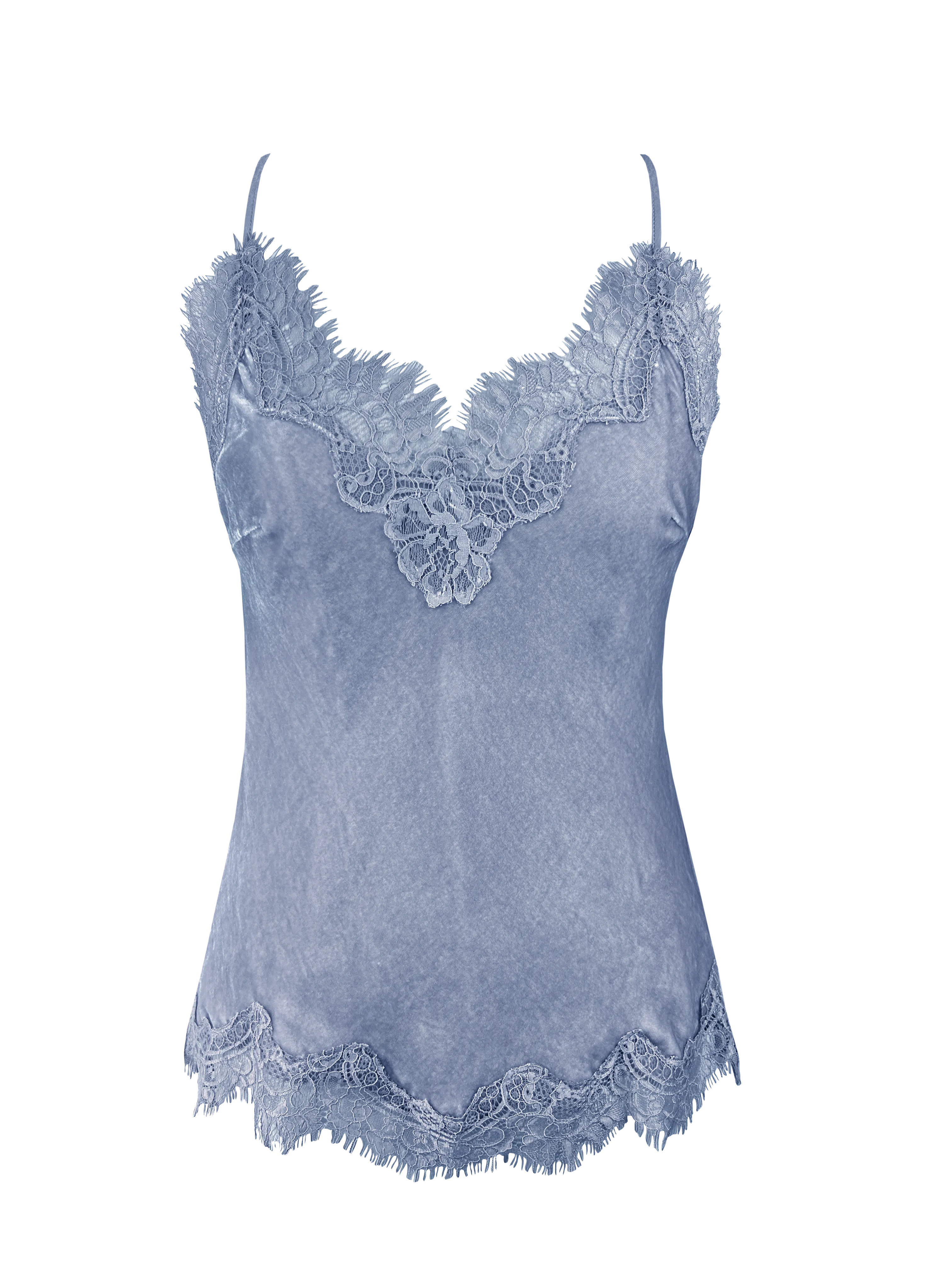 Velvet Coco Bias Cami Ash Blue