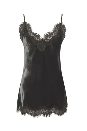 Velvet Coco Bias Cami Dark Grey