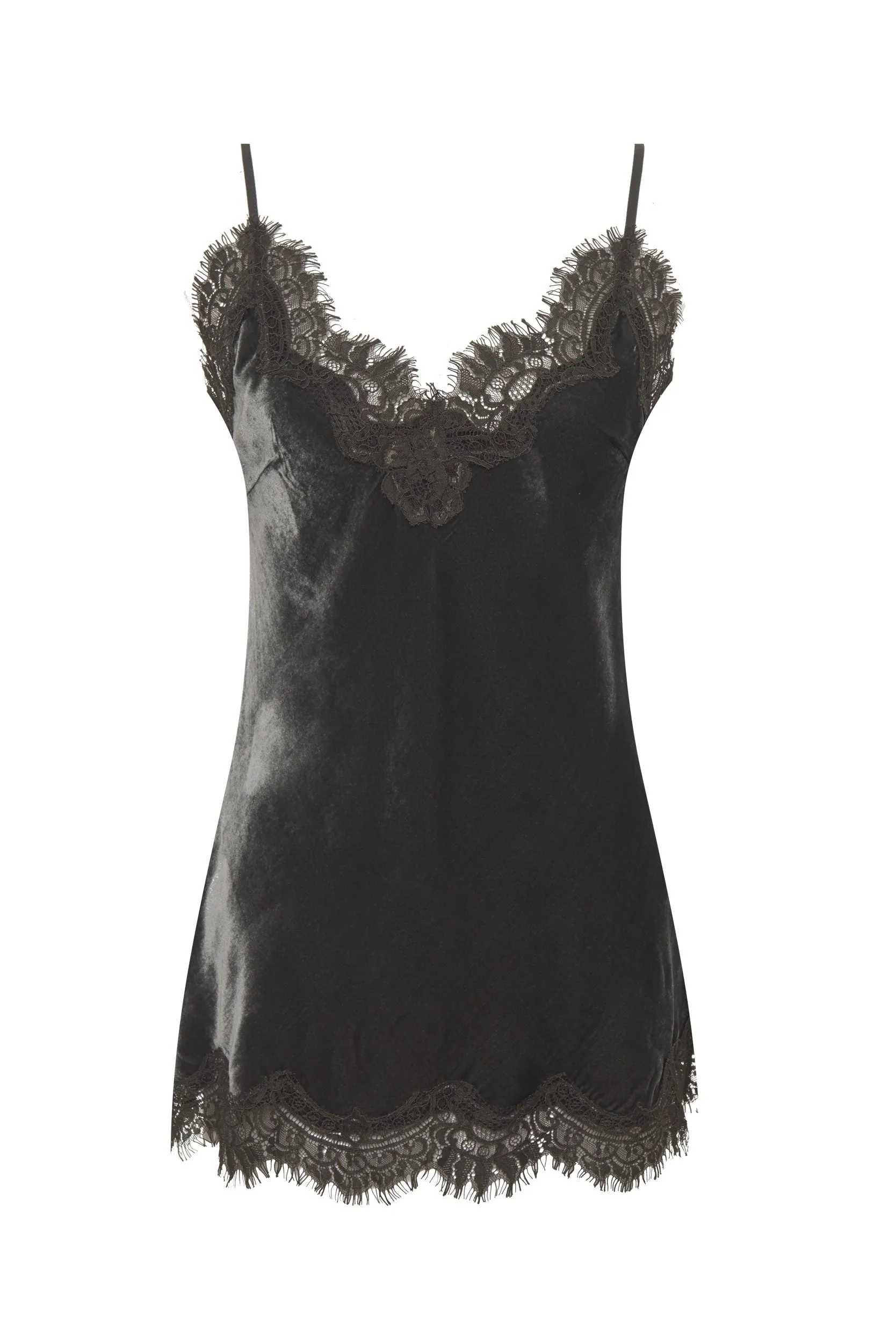 Velvet Coco Bias Cami Dark Grey