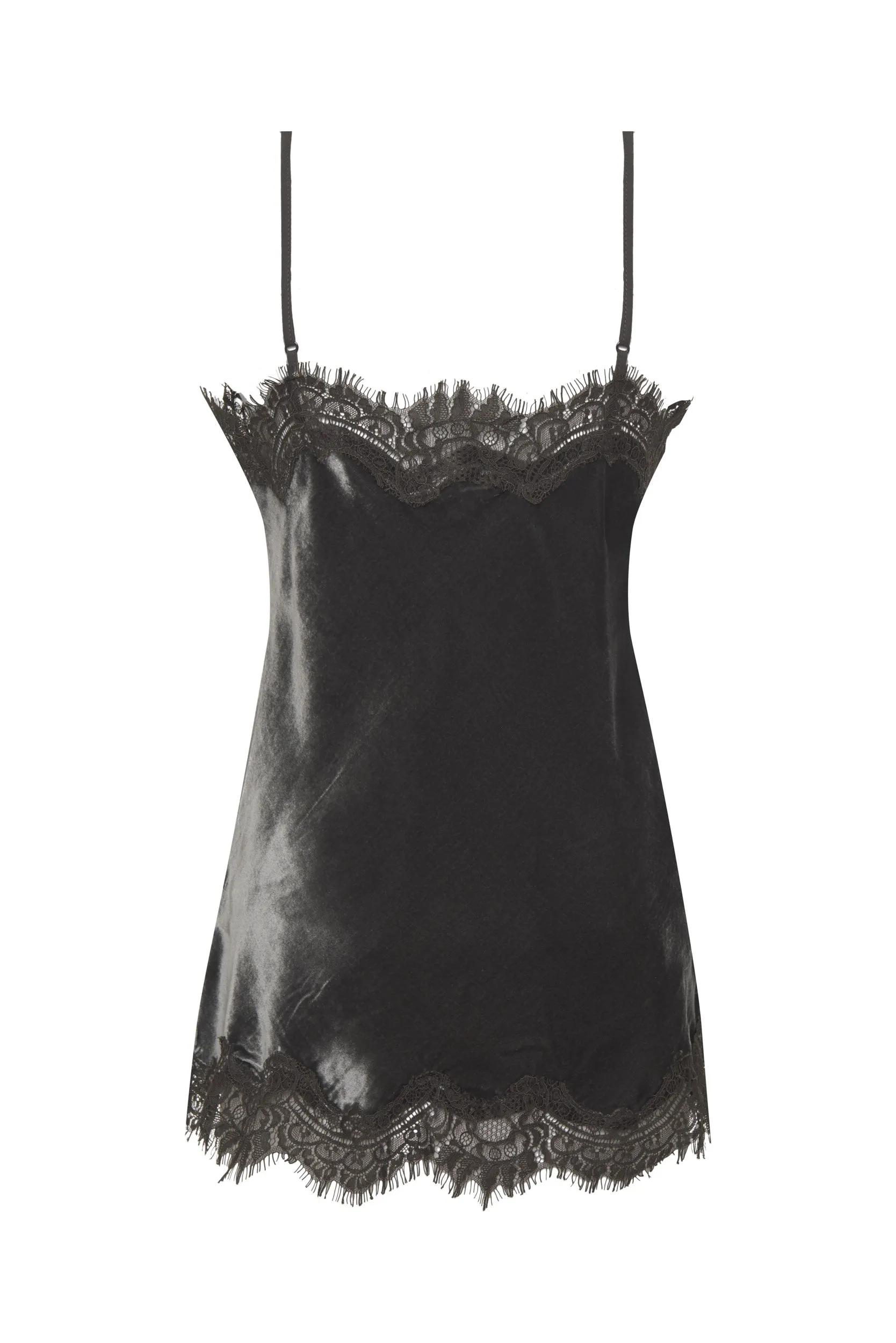 Velvet Coco Bias Cami Dark Grey