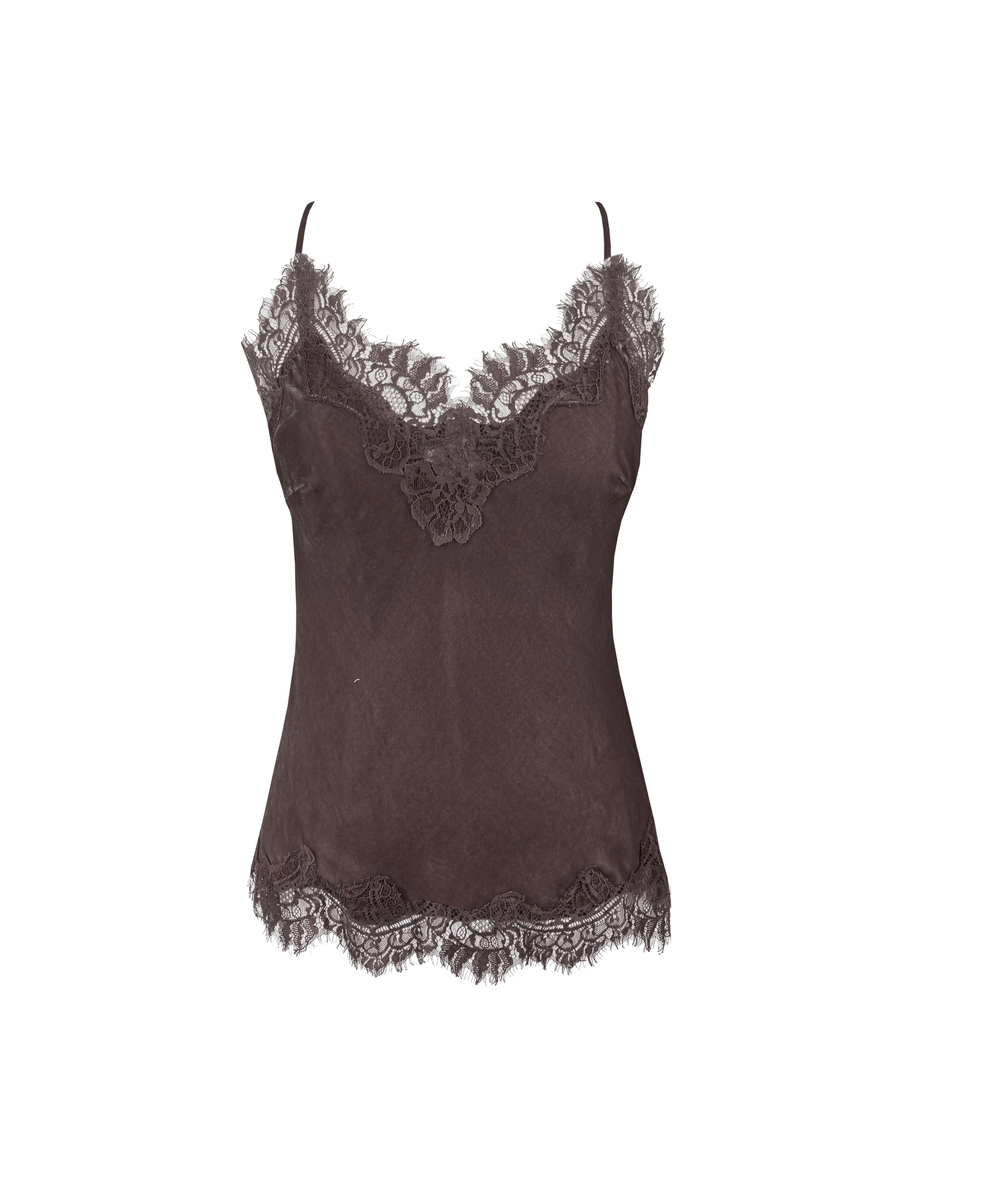 Velvet Coco Bias Cami Fudge
