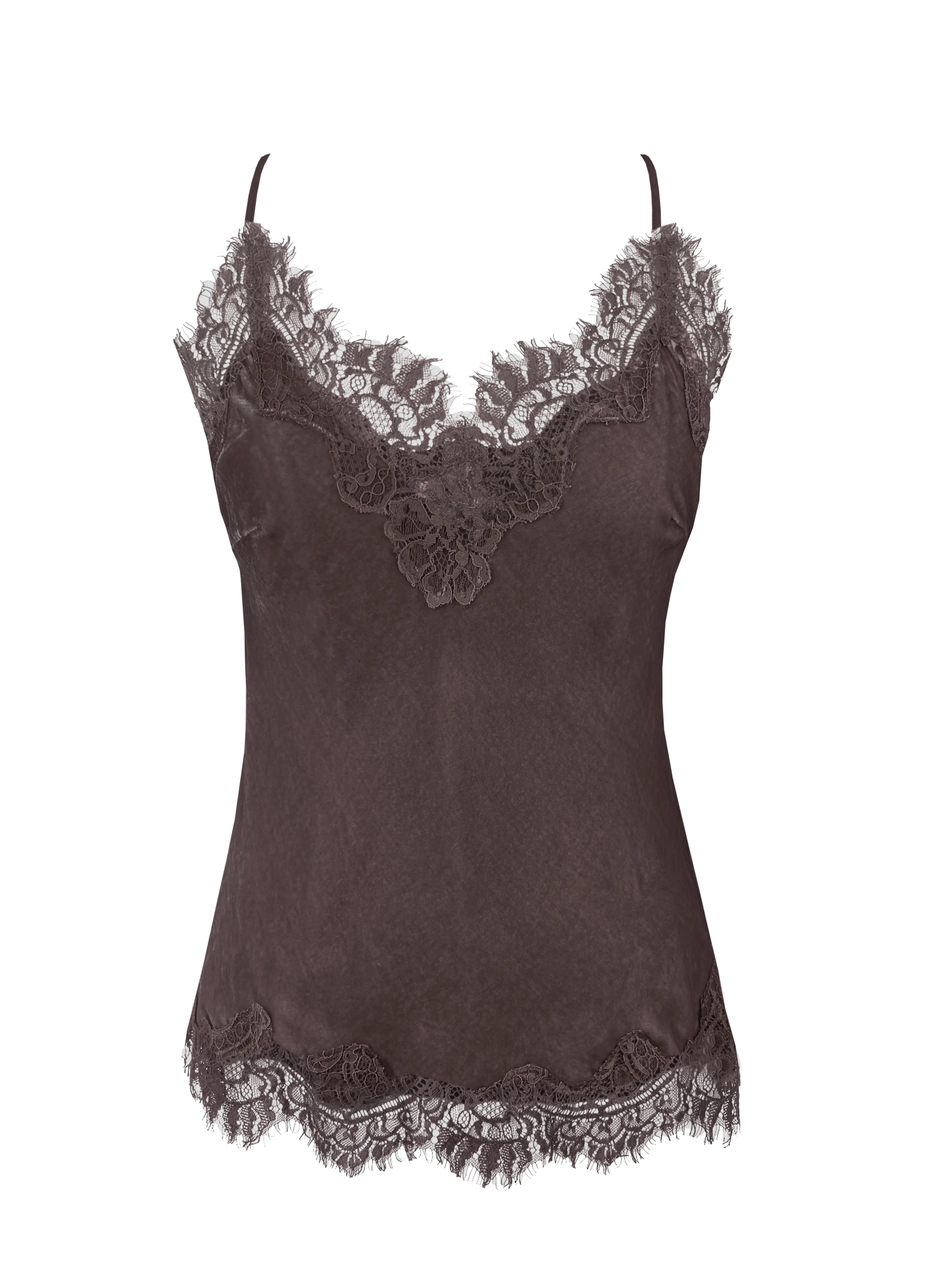 Velvet Coco Bias Cami Fudge