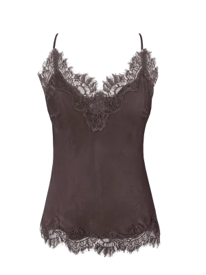Velvet Coco Bias Cami Fudge
