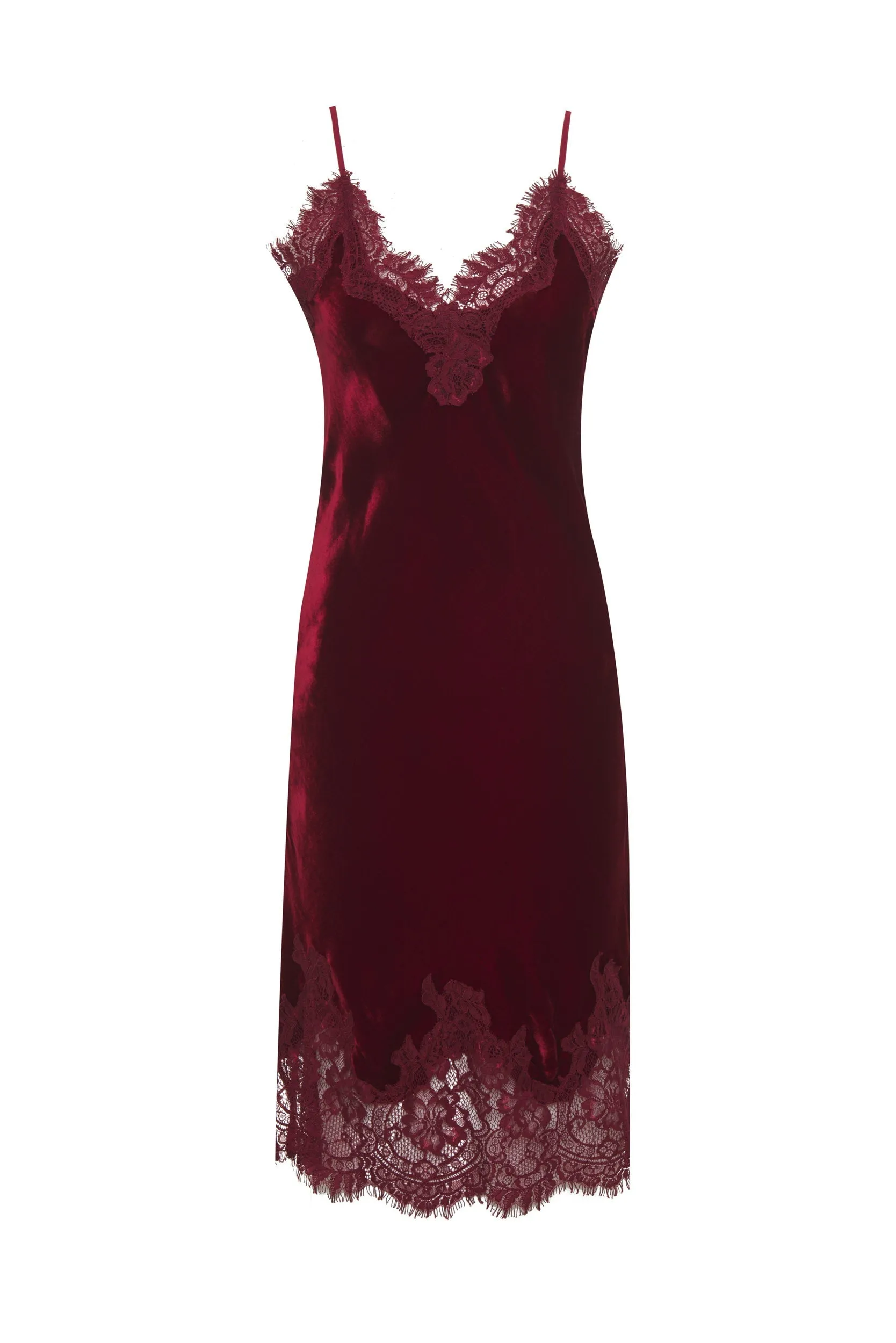 Velvet Coco Lace Dress Dalia Red