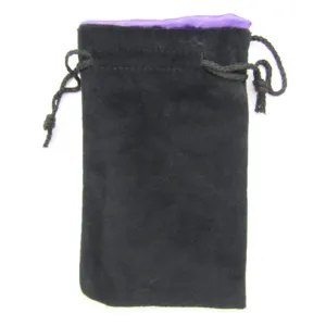 Velvet Dice Bag Black Purple 8inch