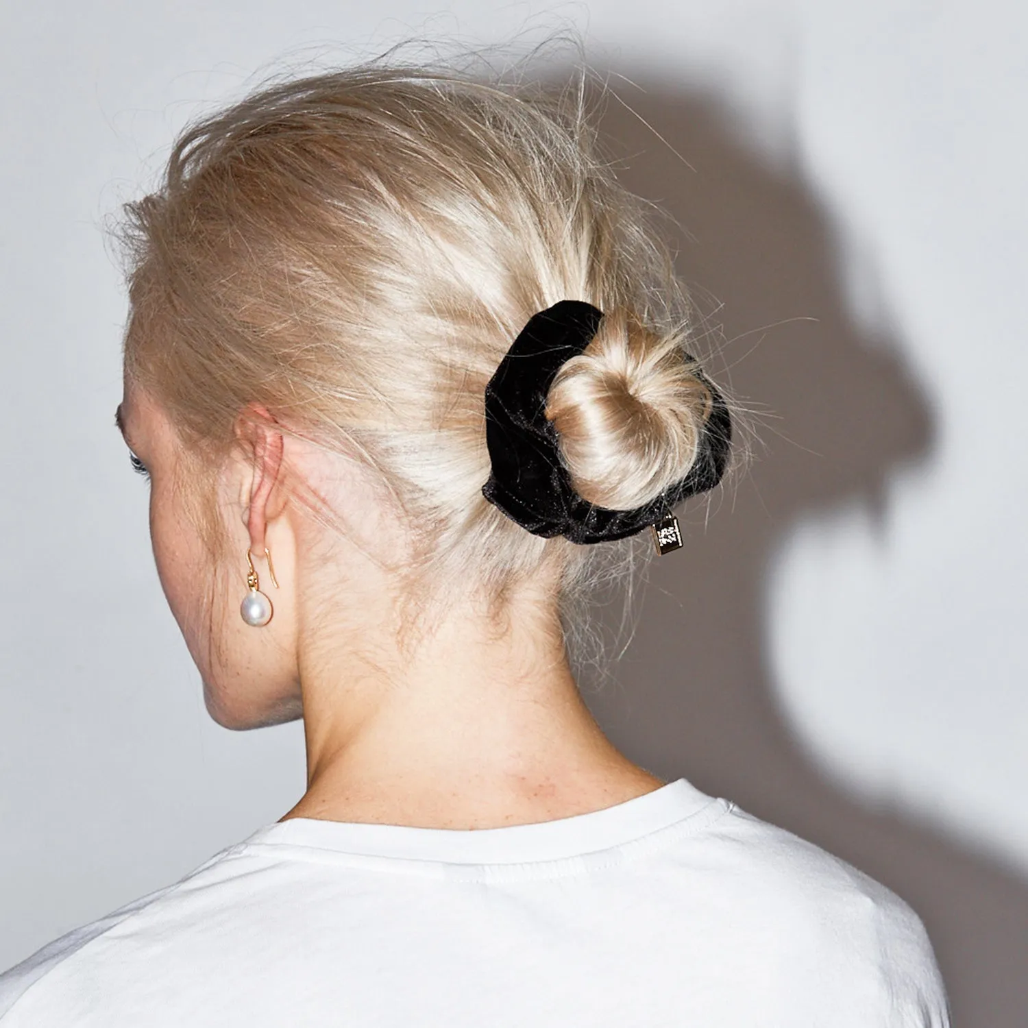 Velvet Small Burgundy Scrunchie