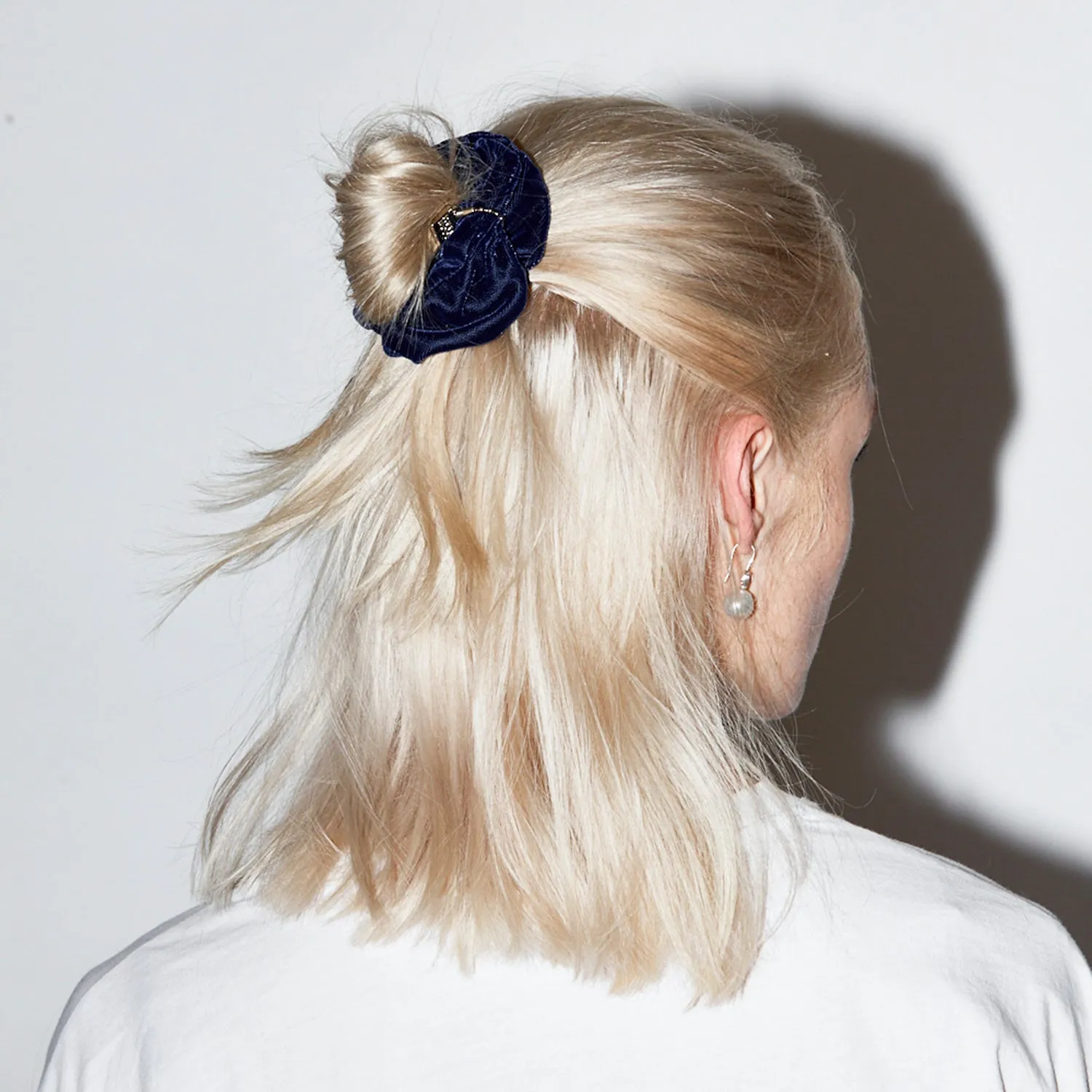 Velvet Small Mustard Scrunchie