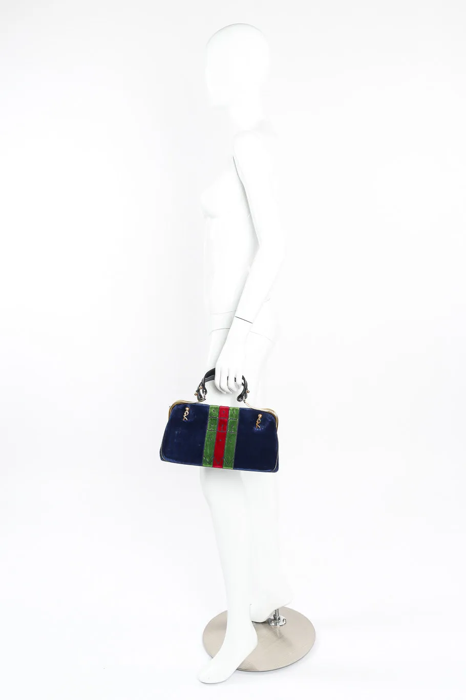 Velvet Stripe Frame Bag