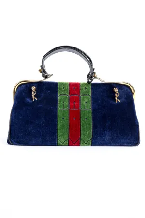 Velvet Stripe Frame Bag