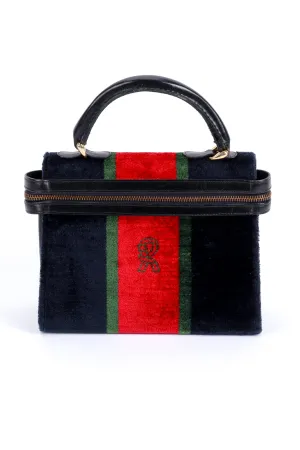 Velvet Stripe Zip-Around Handbag