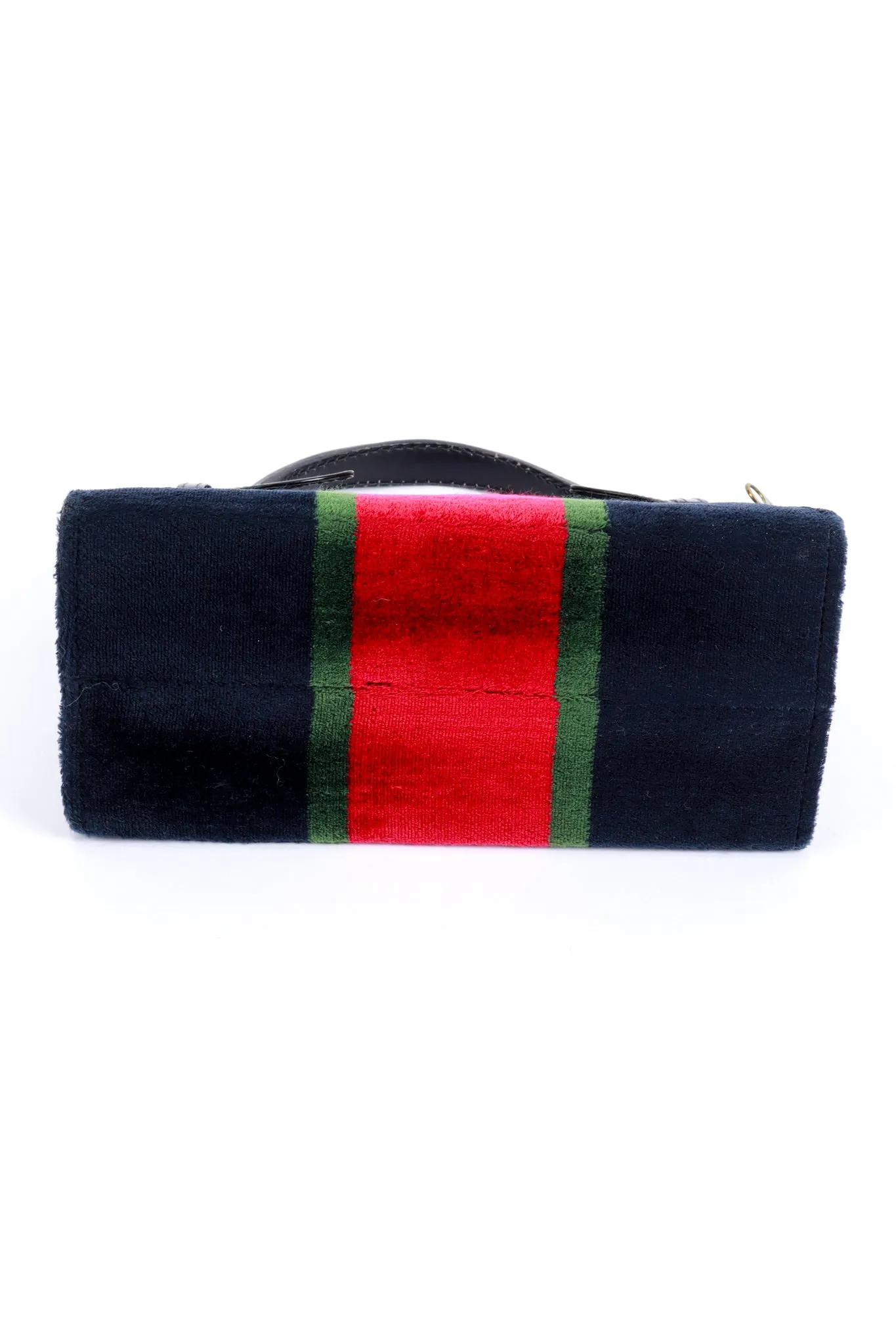 Velvet Stripe Zip-Around Handbag