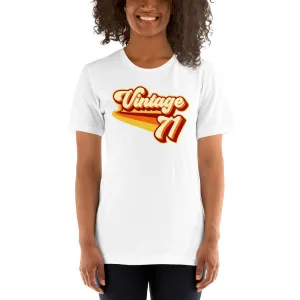 Vintage 1971 Warm Retro Lines SLIM FIT Short-Sleeve Unisex T-Shirt