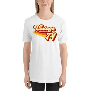 Vintage 1974 Warm Retro Lines SLIM FIT Short-Sleeve Unisex T-Shirt