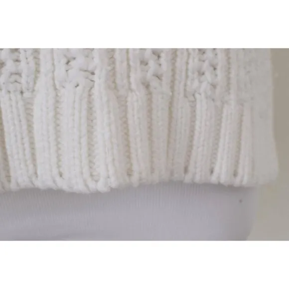 Vintage 90s High-neck Acrylic Snowflake  Sweater size M