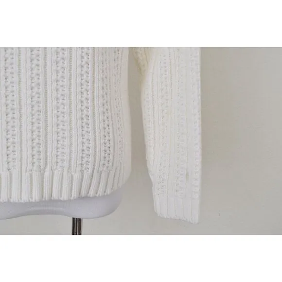 Vintage 90s High-neck Acrylic Snowflake  Sweater size M