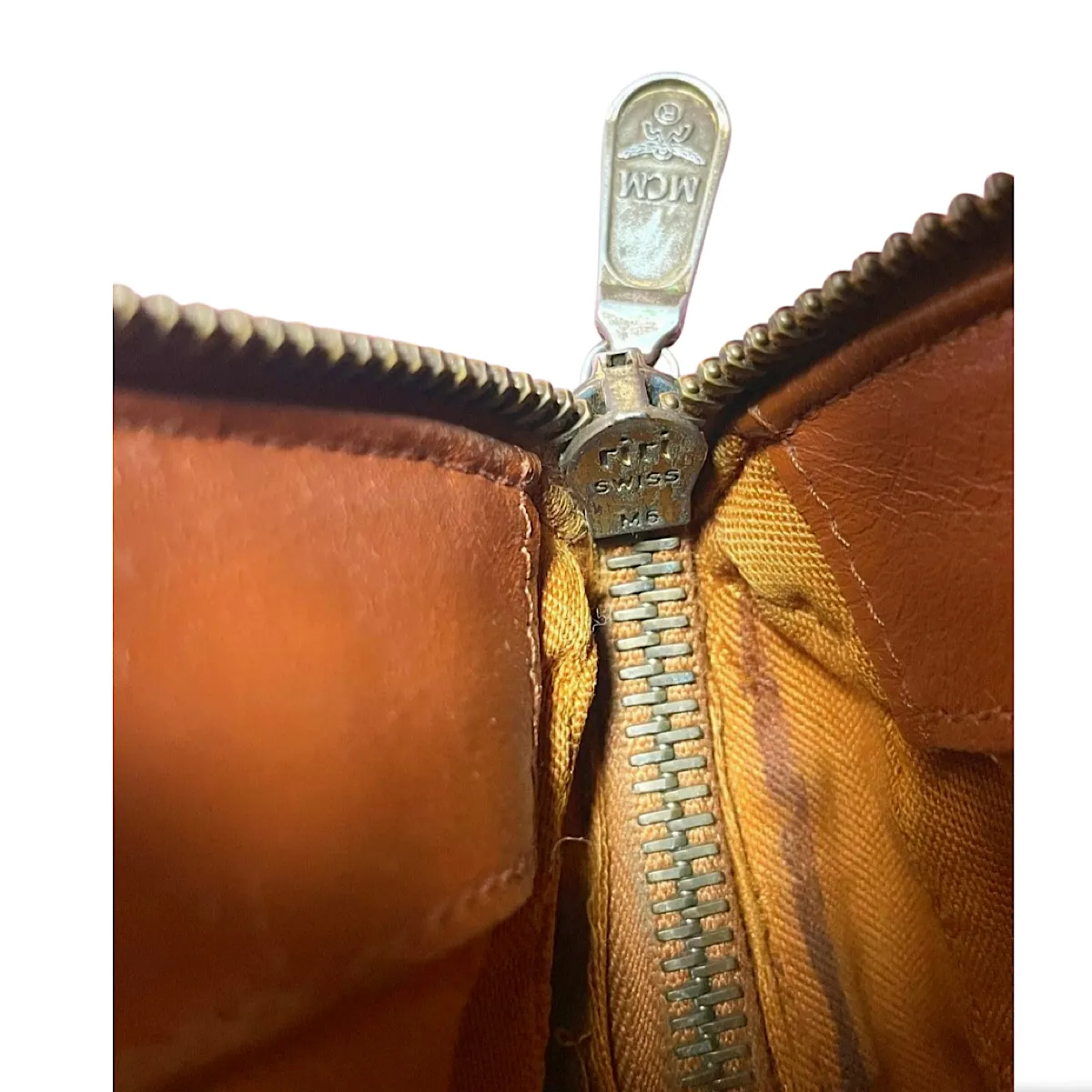 Vintage MCM classic brown monogram mini speedy bag. Must have purse, designed by Michael Cromer. 070108re1