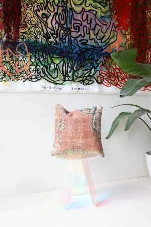 Vintage Pile Rug Pillow 20"x20"