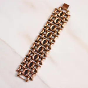 Vintage Renoir Copper Wide Articulated Link Bracelet