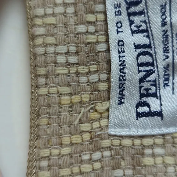 Vintage Virgin Wool Pendleton Dutton Down Jacket Geometric Lined Women's 20W