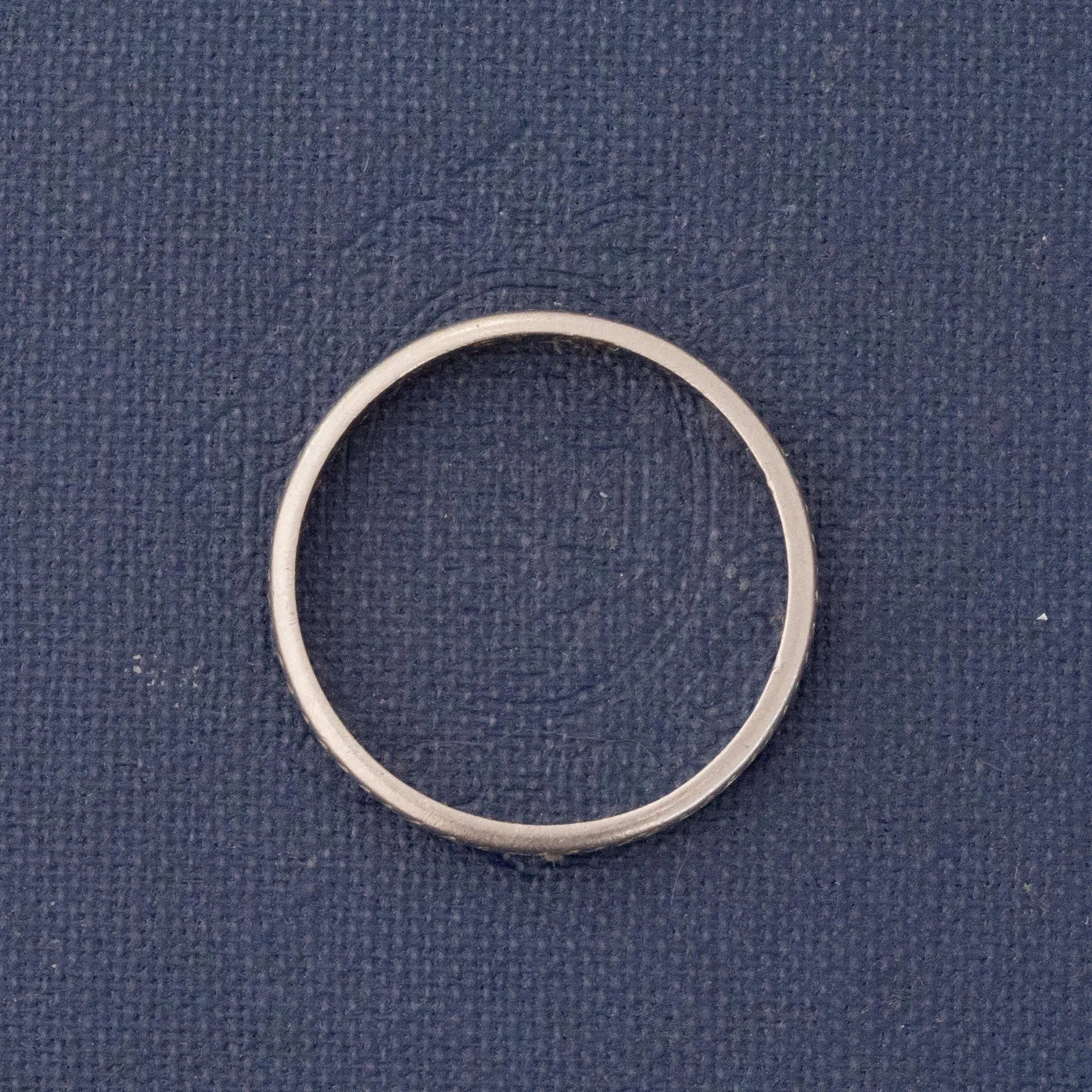 Vintage Wheat Motif Platinum Wedding Band Circa 1926