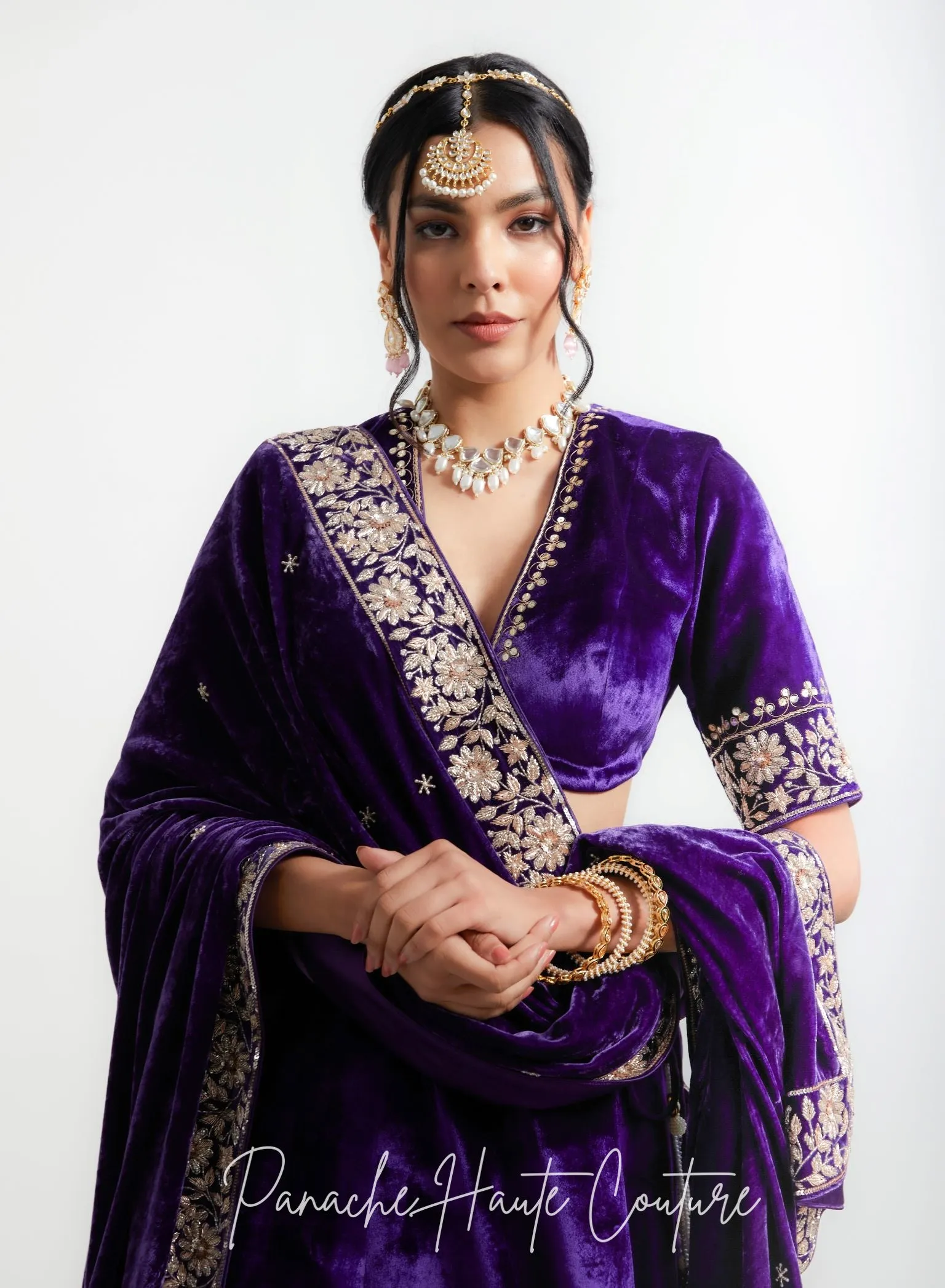 Violet Color Lehenga Set