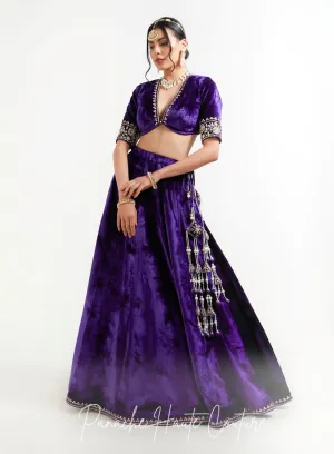 Violet Color Lehenga Set