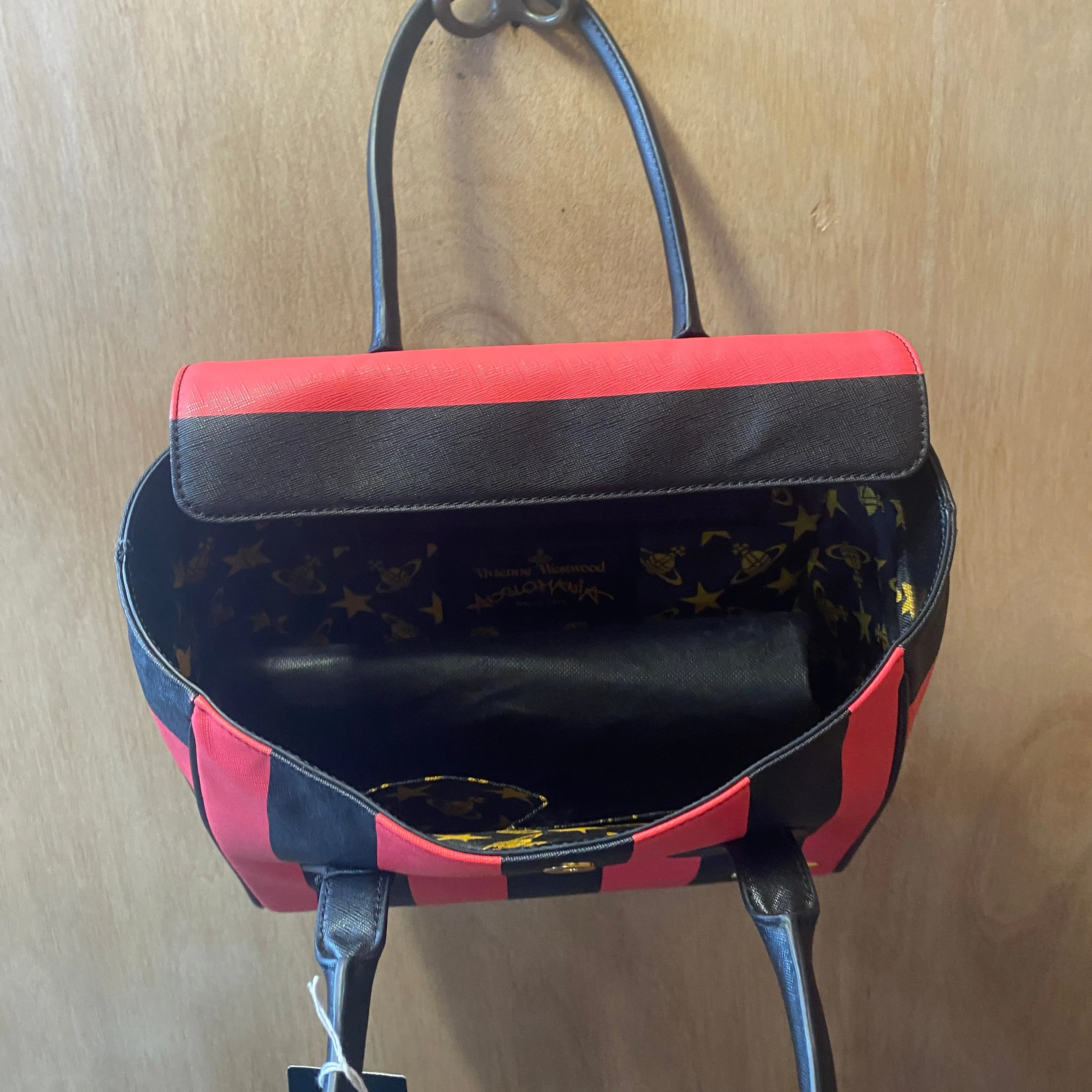 VIVIENNE WESTWOOD striped handbag